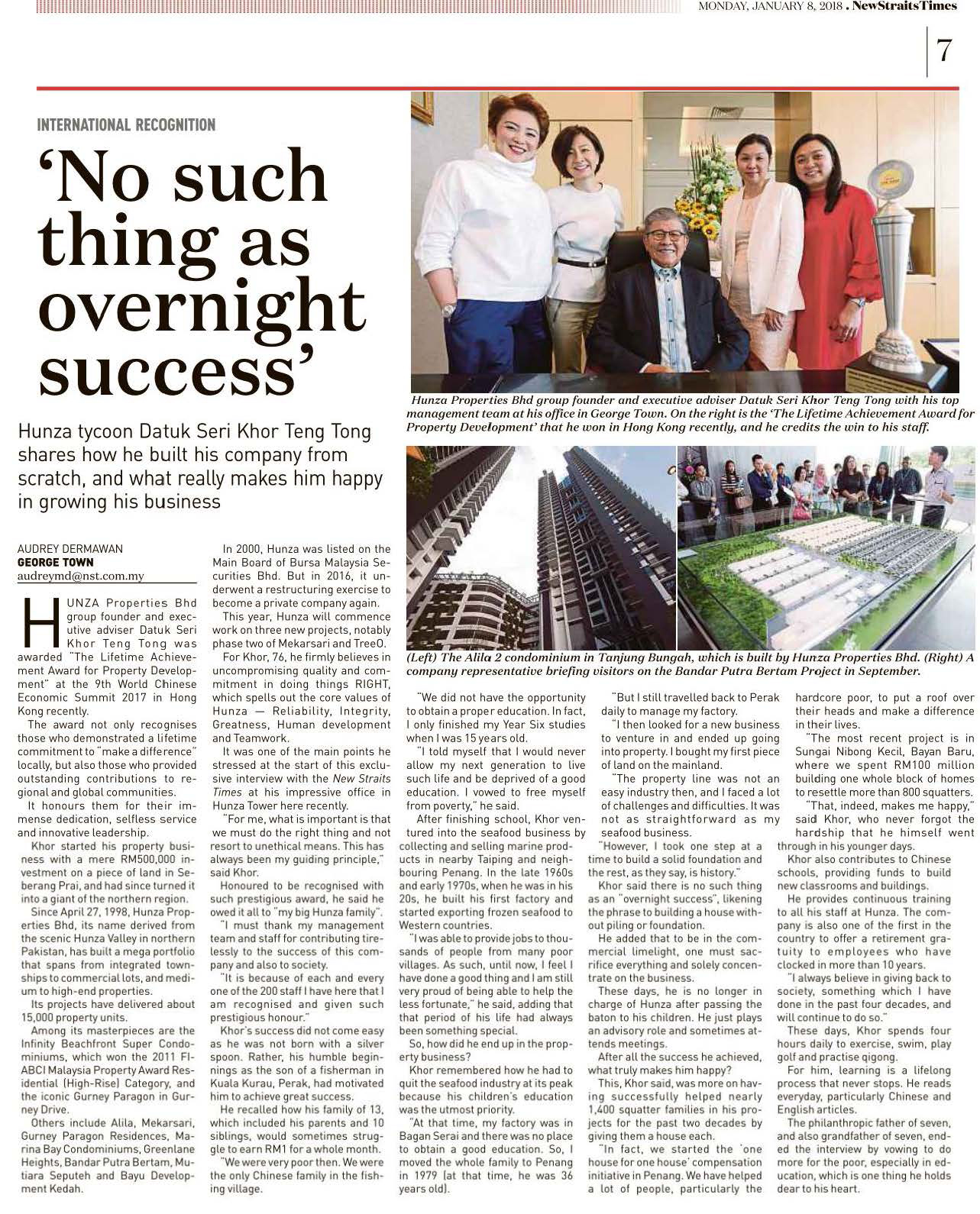 Hunza Properties Berhad : News Details